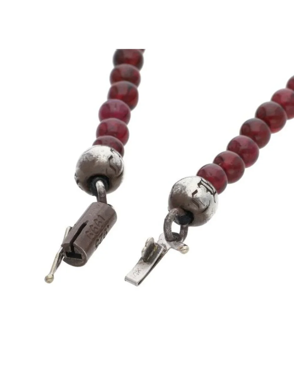 Chrome Hearts 4 Bead Necklace Silver